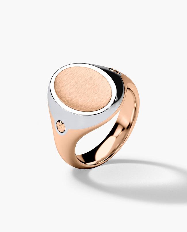 LODESTAR Two-Tone Gold Signet Ring